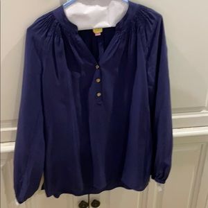 Navy blue silk Lilly Pulitzer Elsa Size XS EU